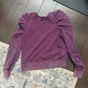 Rebecca Minkoff Janine Puff Sleeve Sweatshirt acid wash size xs